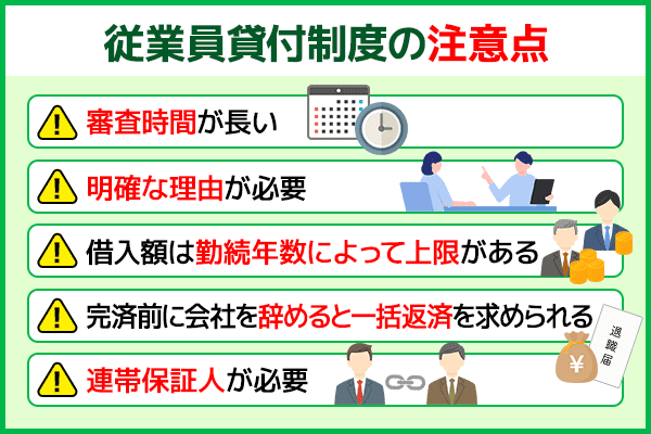 従業員貸付制度で会社からお金を借りるときの注意点