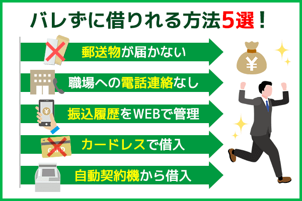 バレずにお金を借りる方法5選