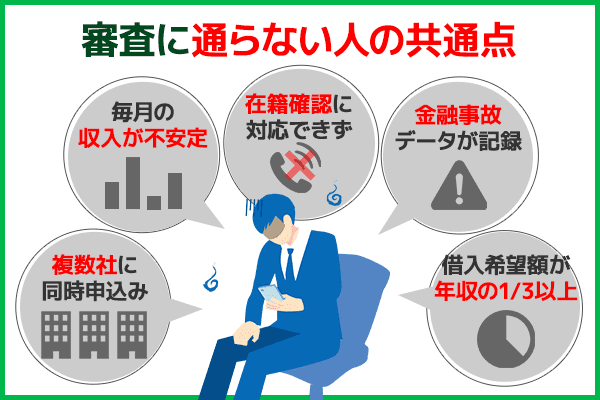 審査に通らない人の特徴