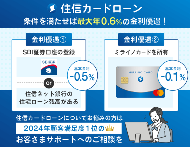 住信カードローンのポイント