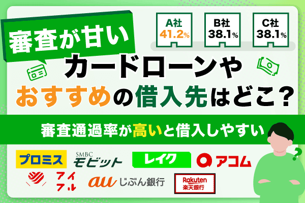 審査が甘いカードローンやおすすめの借入先はどこ？【即日融資】