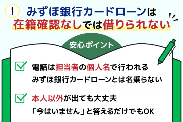 みずほ銀行カードローンは在籍確認なしで借入できない!電話連絡のタイミングを解説!
