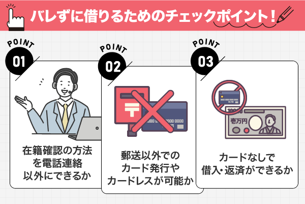 バレずに借りるための確認スべきポイント