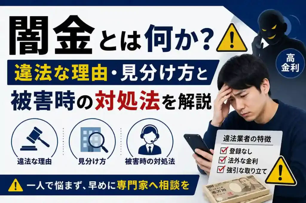【ナレッジ】闇金とは何か？違法な理由・見分け方と被害時の対処法を解説