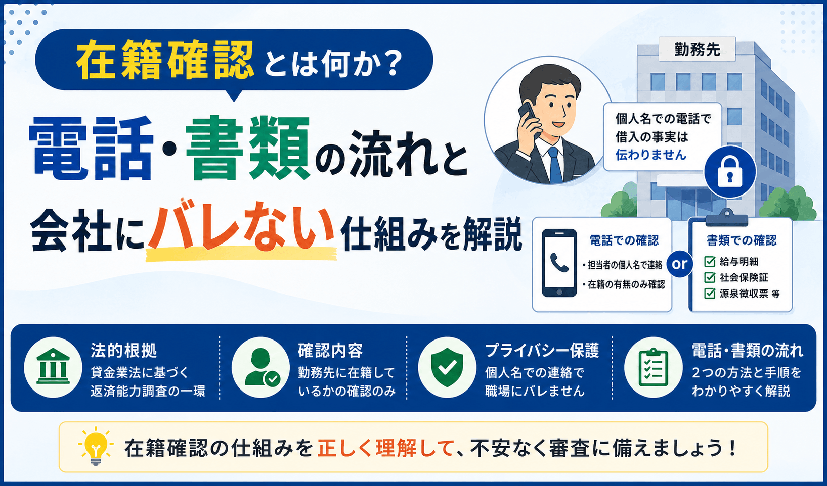在籍確認とは何か？電話・書類の流れと会社にバレない仕組みを解説