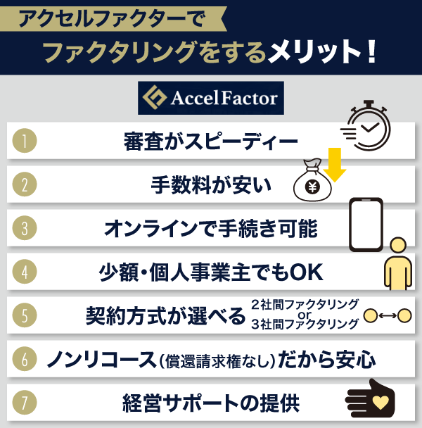 アクセルファクターでファクタリングをするメリット