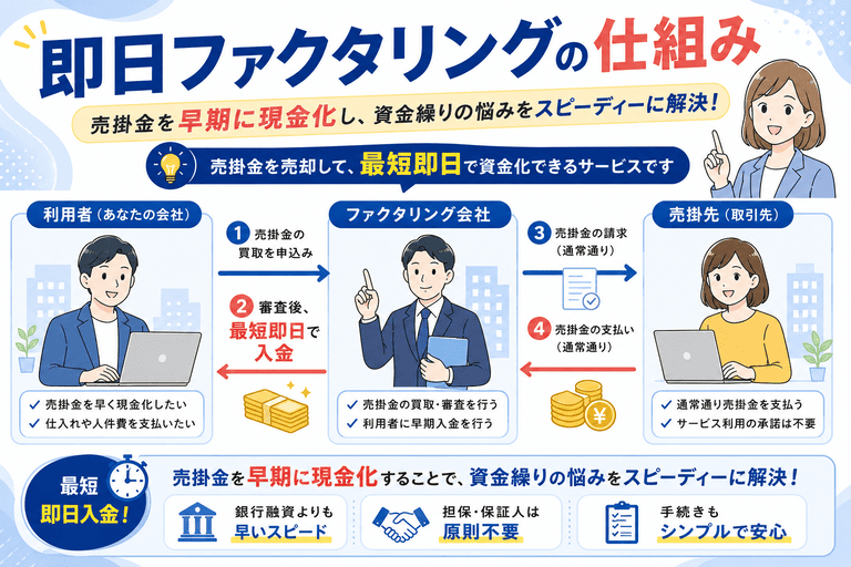 即日ファクタリングの仕組み